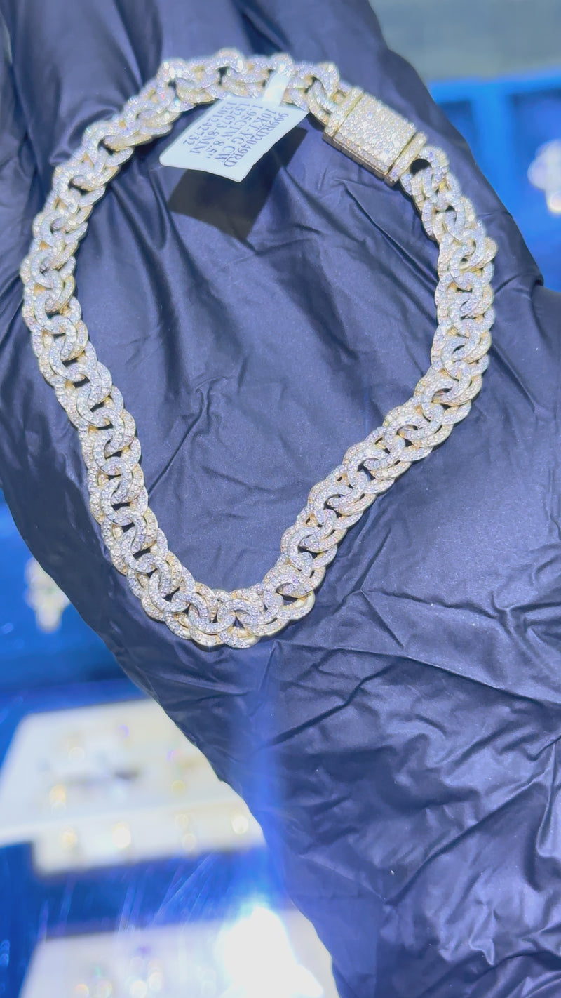 10K Diamond Chino Two Tone Bracelet 1.95 CTW