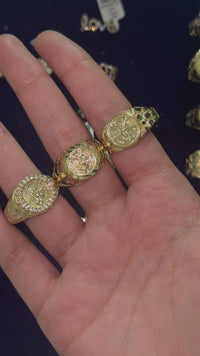 Anillos Centenario de Oro 10K auténtico