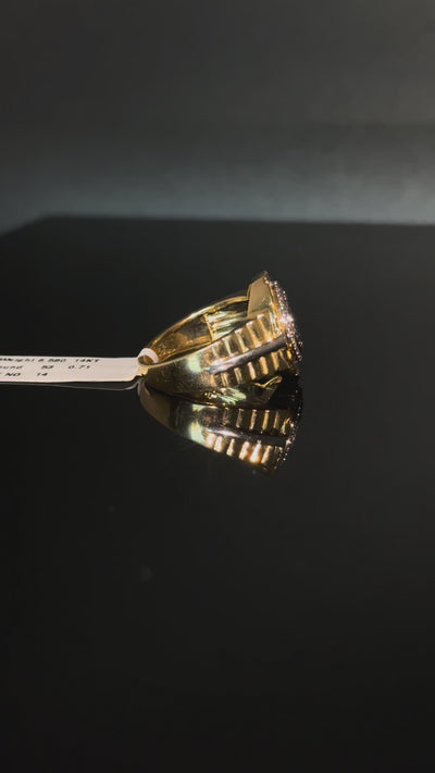 14K Diamond Mens Ring