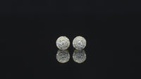 Pendientes de oro amarillo de 10K auténtico con diamantes de 0,31 CTW