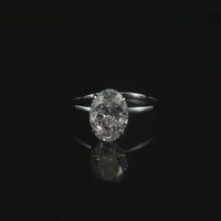 14K 2CTW Oval Lab Diamond White Gold Ring