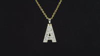 Real 10K Gold Diamond A Pendant