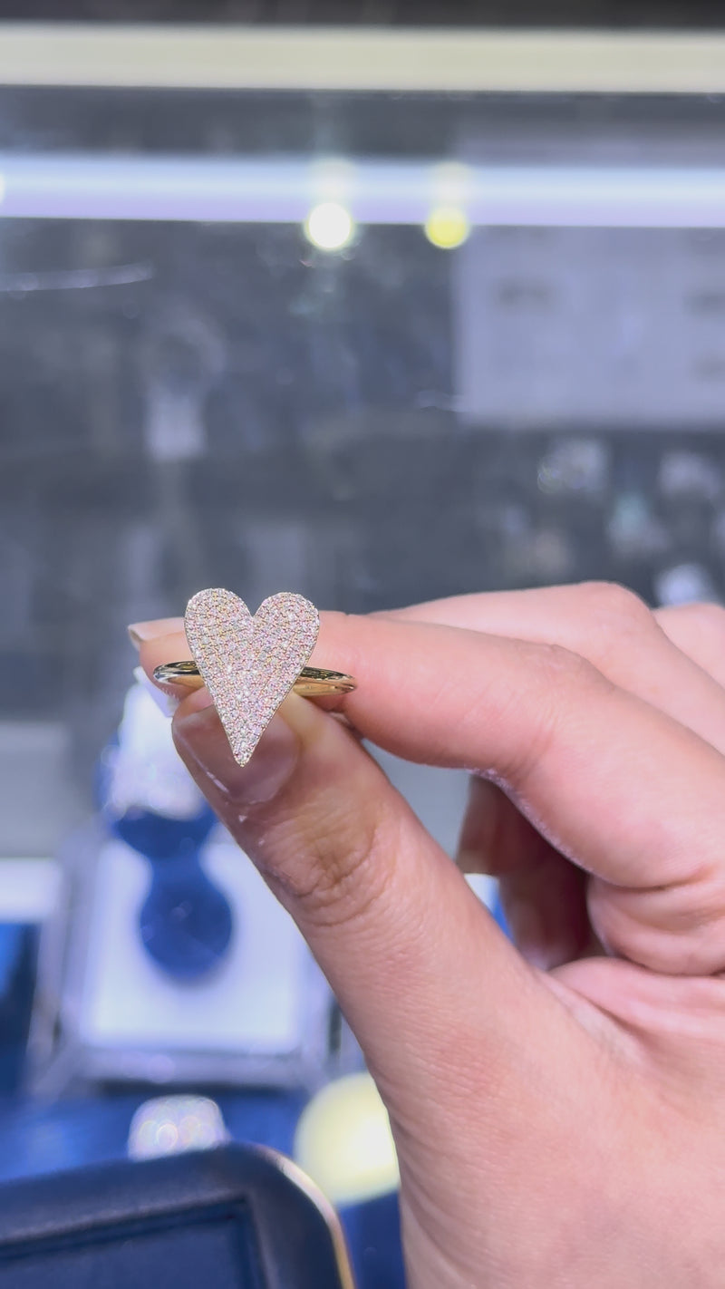 10K Gold Diamond Heart Ring 0.50 CTW