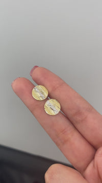 Aretes de la Última Cena de oro de 10K auténtico