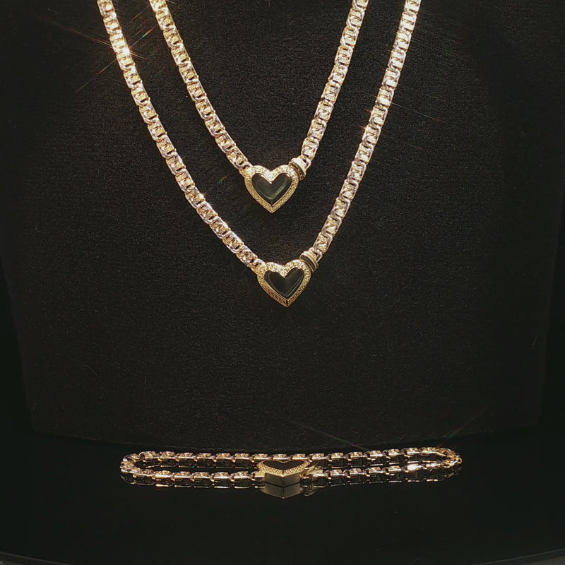 10K Chino Heart Chain 4mm