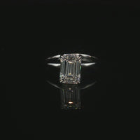 14K 2.07CTW Emerald Lab Diamond White Gold Ring
