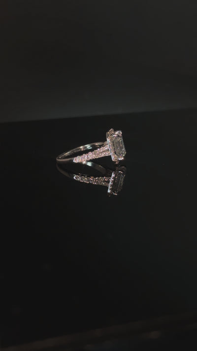 14K Lab Diamond Radiant Engagement
