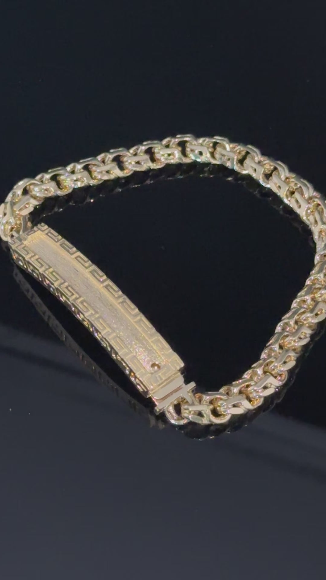 10K Chino ID Link Bracelet 7mm