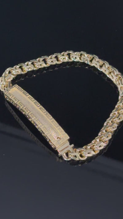 10K Chino ID Link Bracelet 7mm