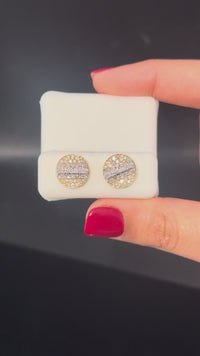Real 10K Gold Diamond Last Supper Studs
