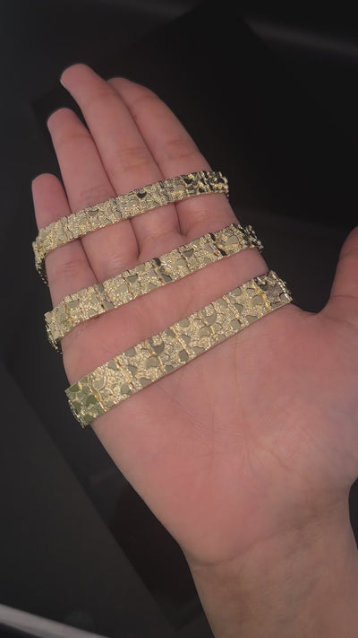 10K Gold Nugget Bracelet