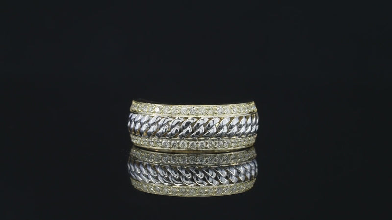 Real 10K Yellow Gold Diamond Band