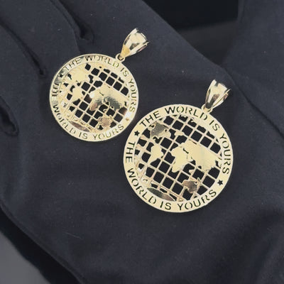 10K World Is Yours Pendant