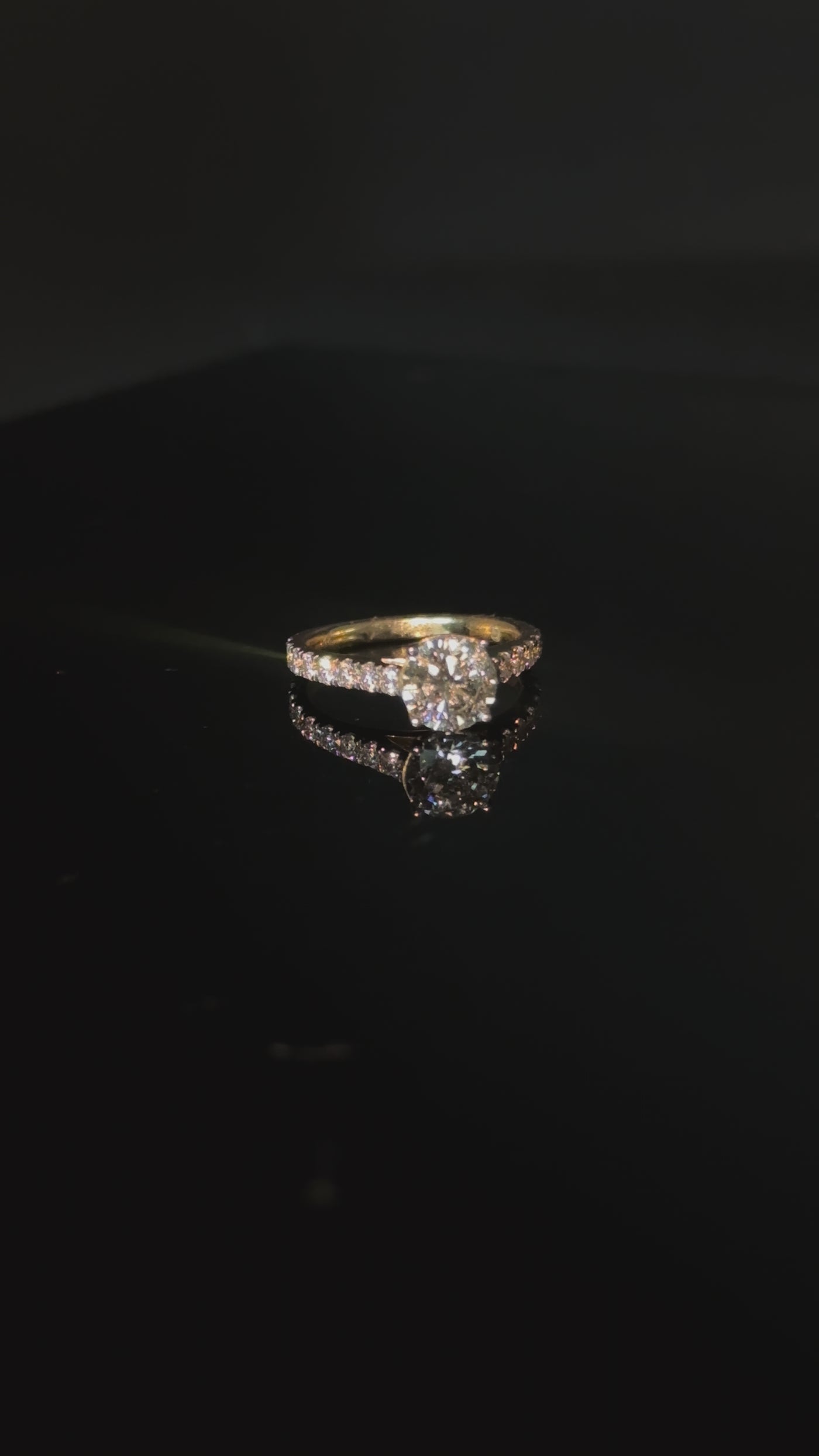 14K Round Lab Diamond Engagement Ring