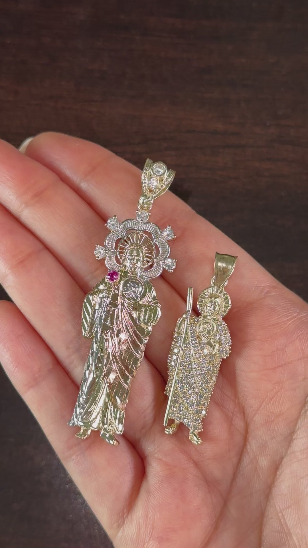 10K Real Gold TriColor Saint Judas Pendant