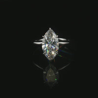 14K 2.07CTW Marquise Lab Diamond White Gold Ring