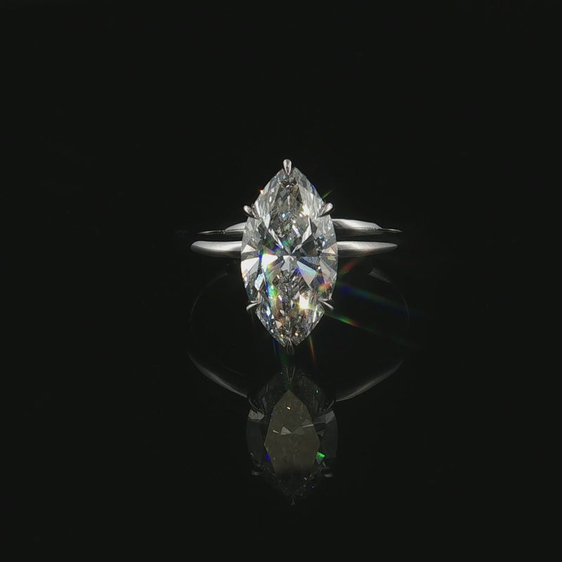 14K 2.07CTW Marquise Lab Diamond White Gold Ring