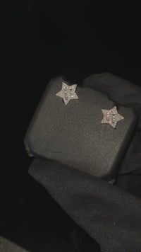 Real 10K Gold Star Diamond Studs