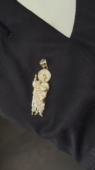 10K Gold San Judas Pendant