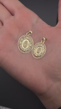 Colgante de la Virgen María de oro de 10K auténtico