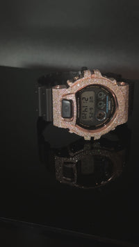 Diamond Iced Out G-Shock Watch Rose Gold