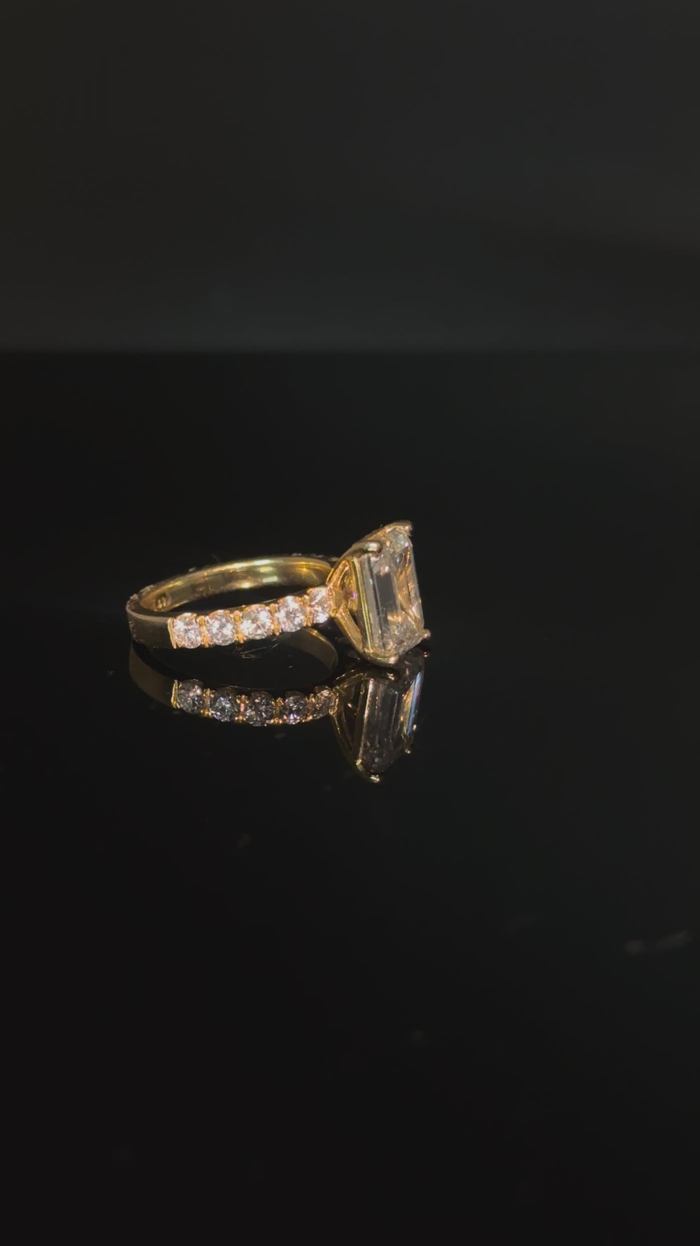 14K Lab Diamond Radiant Engagement