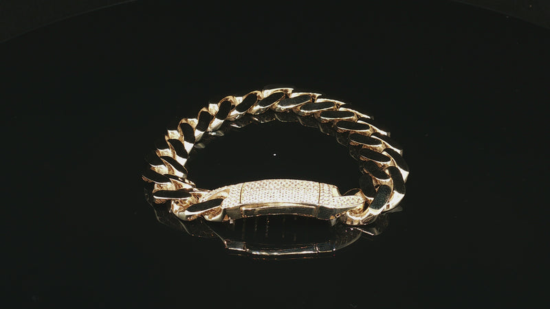 14K 13mm Monaco Bracelet