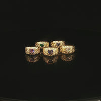 10K Heart Nugget Ring
