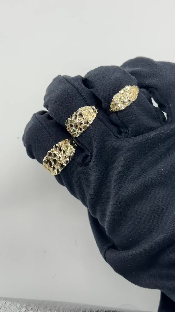 14K Gold Nugget Rings