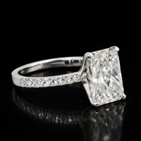 14K Lab Diamond Radiant Diamond Ring 3.59 CTW 3